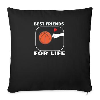 Idée cadeau basket-ball Sports Design - Housse de coussin décorative 45 x 45 cm - noir - Devant