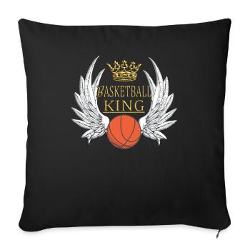 Basketball Gift Idea Sport Design - Sofa pillowcase 17,3'' x 17,3'' (45 x 45 cm) - black - Front