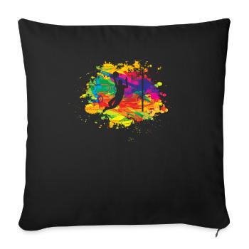 Basketball Gift Idea Sport Design - Sofa pillowcase 17,3'' x 17,3'' (45 x 45 cm) - black - Front