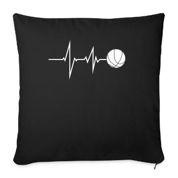 Basketball Idée cadeau Sport Design - Housse de coussin décorative 45 x 45 cm - noir - Devant