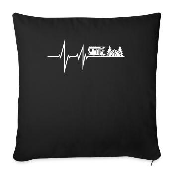 Camper Gift Idea Camping - Housse de coussin décorative 45 x 45 cm - noir - Devant