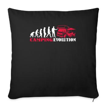 Camper Gift Idea Camping - Housse de coussin décorative 45 x 45 cm - noir - Devant