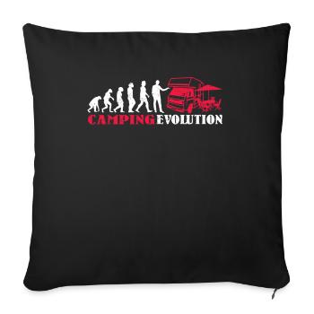 Camper Gift Idea Camping - Sofa pillowcase 17,3'' x 17,3'' (45 x 45 cm) - black - Front