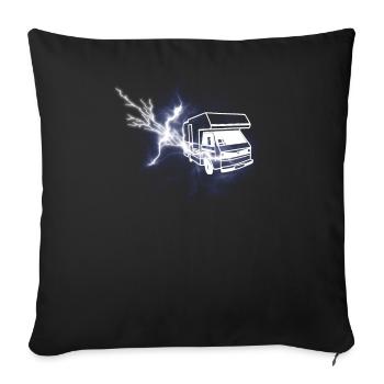 Camper Gift Idea Camping - Housse de coussin décorative 45 x 45 cm - noir - Devant