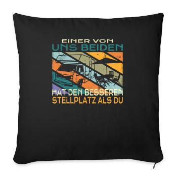 Camper Gift Idea Camping - Housse de coussin décorative 45 x 45 cm - noir - Devant