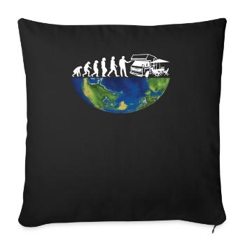 Camper Gift Idea Camping - Housse de coussin décorative 45 x 45 cm - noir - Devant