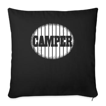 Camper Gift Idea Camping - Sofa pillowcase 17,3'' x 17,3'' (45 x 45 cm) - black - Front