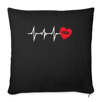 Camper Gift Idea Camping - Sofa pillowcase 17,3'' x 17,3'' (45 x 45 cm) - black - Front