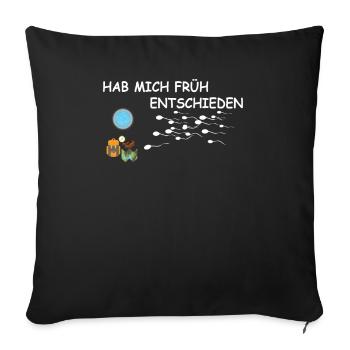 Hiking Accessories Wanderer Motif - Sofa pillowcase 17,3'' x 17,3'' (45 x 45 cm) - black - Front