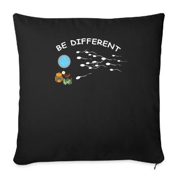 Hiking Accessories Wanderer Motif - Sofa pillowcase 17,3'' x 17,3'' (45 x 45 cm) - black - Front