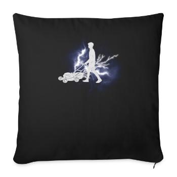 Accessoires jardinier Motif de jardin - Housse de coussin décorative 45 x 45 cm - noir - Devant