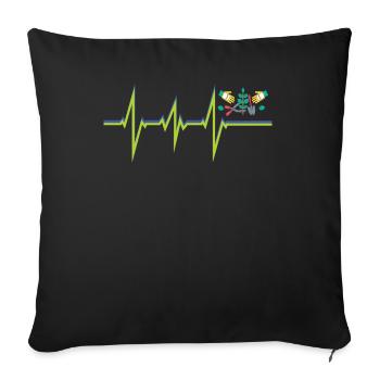 Accessoires jardinier Motif de jardin - Housse de coussin décorative 45 x 45 cm - noir - Devant
