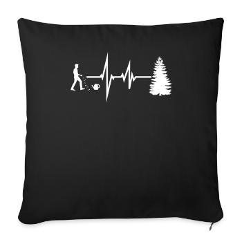 Accessoires jardinier Motif de jardin - Housse de coussin décorative 45 x 45 cm - noir - Devant