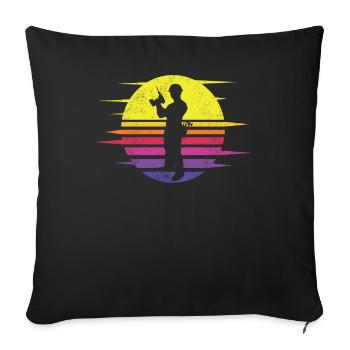 DIY Gift Idea Craftsmen - Sofa pillowcase 17,3'' x 17,3'' (45 x 45 cm) - black - Front