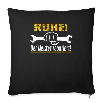 Heimwerker Geschenkidee Handwerker - Sofakissenbezug 45 x 45 cm - Schwarz - Vorne