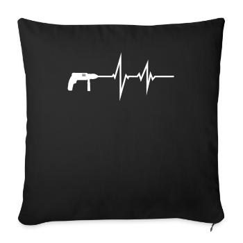 DIY Gift Idea Craftsmen - Sofa pillowcase 17,3'' x 17,3'' (45 x 45 cm) - black - Front