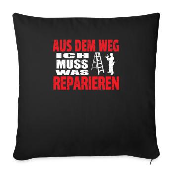 Heimwerker Geschenkidee Handwerker - Sofakissenbezug 45 x 45 cm - Schwarz - Vorne