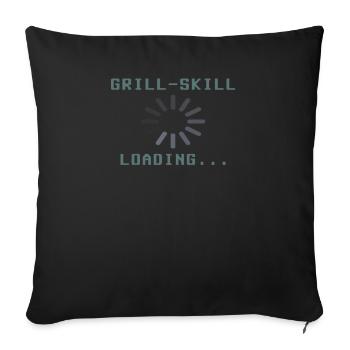 Idée de barbecue et de cadeau de camping-car - Housse de coussin décorative 45 x 45 cm - noir - Devant