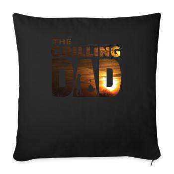 Idée de barbecue et de cadeau de camping-car - Housse de coussin décorative 45 x 45 cm - noir - Devant