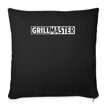 Idée de barbecue et de cadeau de camping-car - Housse de coussin décorative 45 x 45 cm - noir - Devant