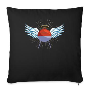 Idée de barbecue et de cadeau de camping-car - Housse de coussin décorative 45 x 45 cm - noir - Devant