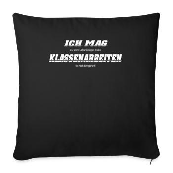 Lehrer Zubehör für deinen Humor - Sofakissenbezug 45 x 45 cm - Schwarz - Vorne