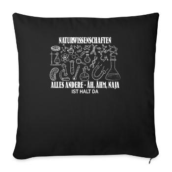 Lehrer Zubehör für deinen Humor - Sofakissenbezug 45 x 45 cm - Schwarz - Vorne