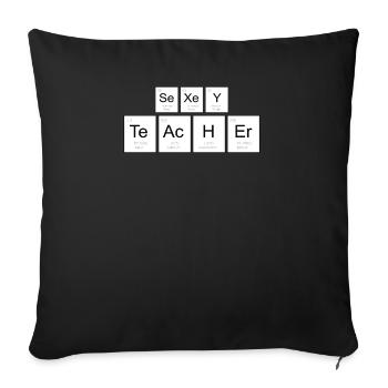 Teacher accessories for your humor - Sofa pillowcase 17,3'' x 17,3'' (45 x 45 cm) - black - Front