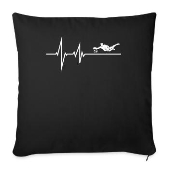 Football Accessories Gift Idea Football Fan - Sofa pillowcase 17,3'' x 17,3'' (45 x 45 cm) - black - Front