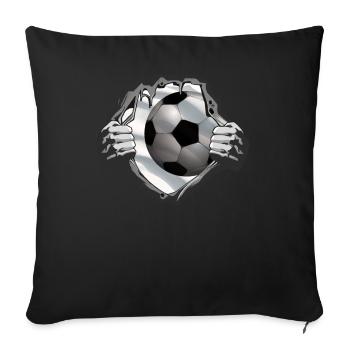 Football Accessories Gift Idea Football Fan - Sofa pillowcase 17,3'' x 17,3'' (45 x 45 cm) - black - Front