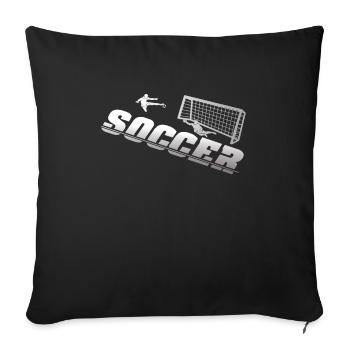 Football Accessories Gift Idea Football Fan - Sofa pillowcase 17,3'' x 17,3'' (45 x 45 cm) - black - Front