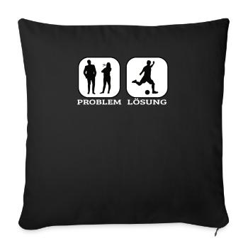 Football Accessories Gift Idea Football Fan - Sofa pillowcase 17,3'' x 17,3'' (45 x 45 cm) - black - Front