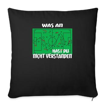 Football Accessories Gift Idea Football Fan - Sofa pillowcase 17,3'' x 17,3'' (45 x 45 cm) - black - Front