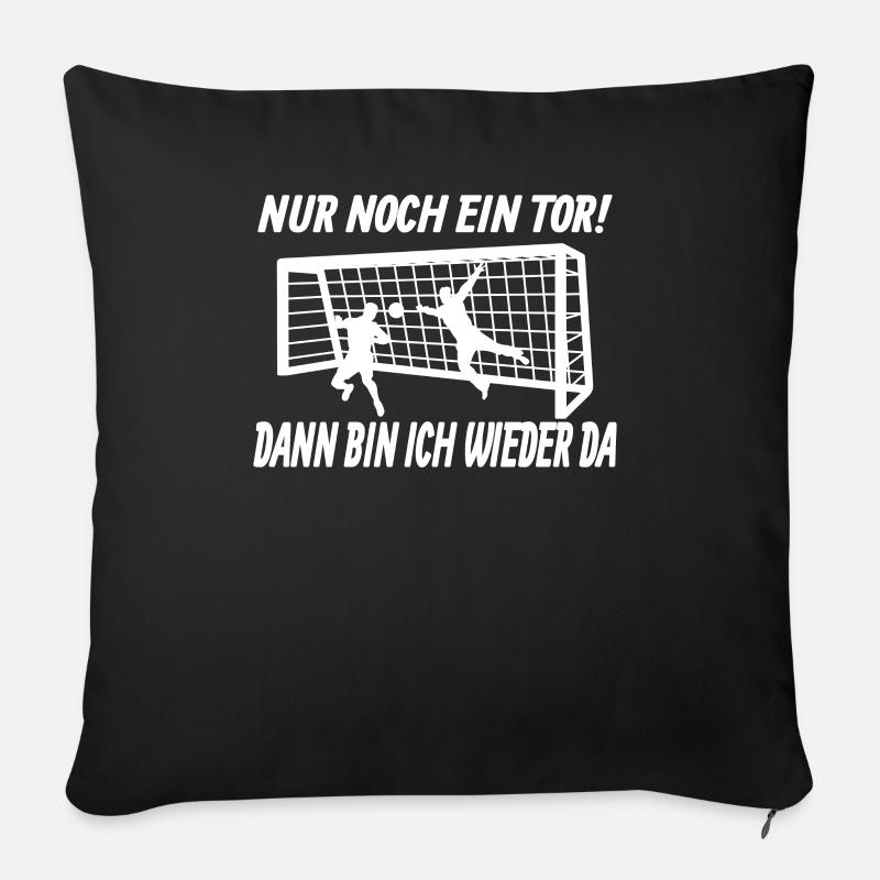 Fußballzubehör Geschenkidee Fußballfan - Sofakissenbezug 45 x 45 cm - Schwarz
