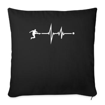 Football Accessories Gift Idea Football Fan - Sofa pillowcase 17,3'' x 17,3'' (45 x 45 cm) - black - Front