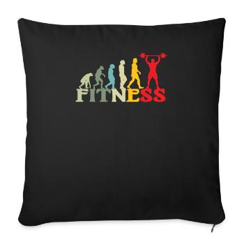 Fitness accessories for athletes - Sofa pillowcase 17,3'' x 17,3'' (45 x 45 cm) - black - Front