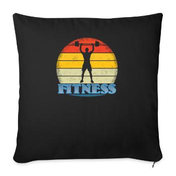 Fitness accessories for athletes - Sofa pillowcase 17,3'' x 17,3'' (45 x 45 cm) - black - Front