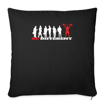 Fitness accessories for athletes - Sofa pillowcase 17,3'' x 17,3'' (45 x 45 cm) - black - Front