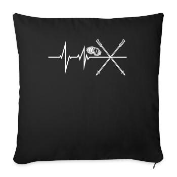 Ski accessories for skiers - Sofa pillowcase 17,3'' x 17,3'' (45 x 45 cm) - black - Front