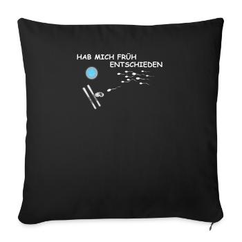 Ski accessories for skiers - Sofa pillowcase 17,3'' x 17,3'' (45 x 45 cm) - black - Front