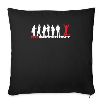 Ski accessories for skiers - Sofa pillowcase 17,3'' x 17,3'' (45 x 45 cm) - black - Front