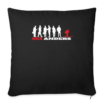 Ski accessories for skiers - Sofa pillowcase 17,3'' x 17,3'' (45 x 45 cm) - black - Front