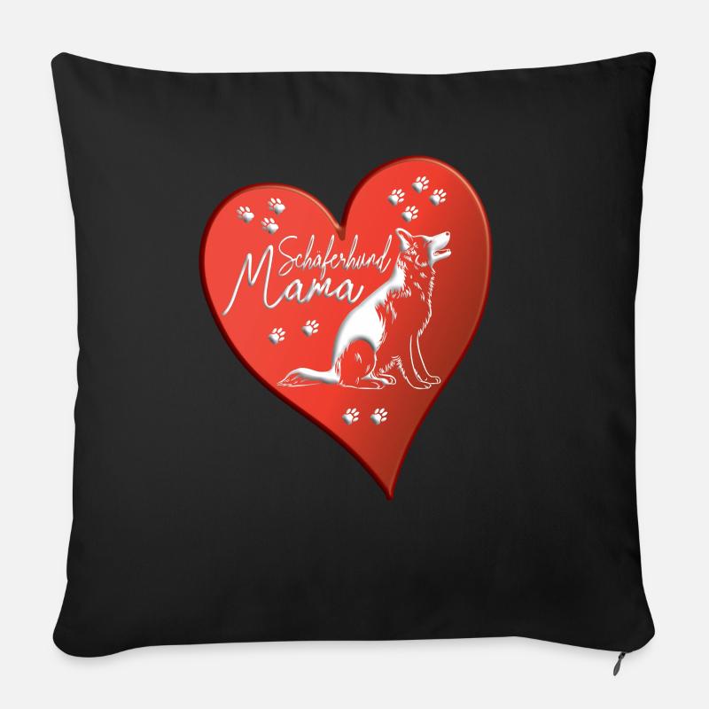 Hunde Zubehör Schäferhund Hundebesitzer - Sofakissenbezug 45 x 45 cm - Schwarz