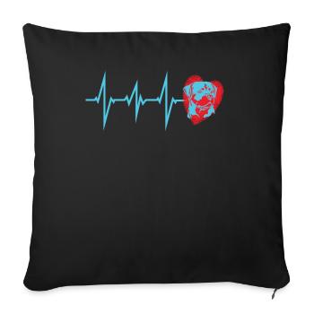 Accessoires pour chiens Rottweiler Propriétaires de chiens - Housse de coussin décorative 45 x 45 cm - noir - Devant