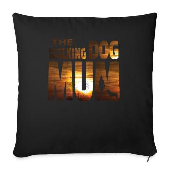 Accessoires pour chiens Rottweiler Propriétaires de chiens - Housse de coussin décorative 45 x 45 cm - noir - Devant