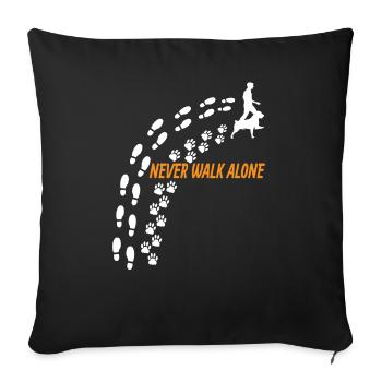 Accessoires pour chiens Rottweiler Propriétaires de chiens - Housse de coussin décorative 45 x 45 cm - noir - Devant