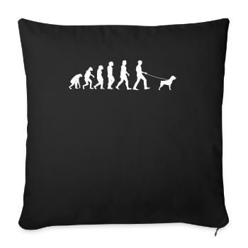 Accessoires pour chiens Rottweiler Propriétaires de chiens - Housse de coussin décorative 45 x 45 cm - noir - Devant