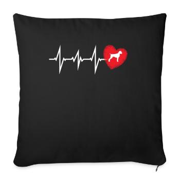 Dogs German Wirehaired Dog Owners - Sofa pillowcase 17,3'' x 17,3'' (45 x 45 cm) - black - Front
