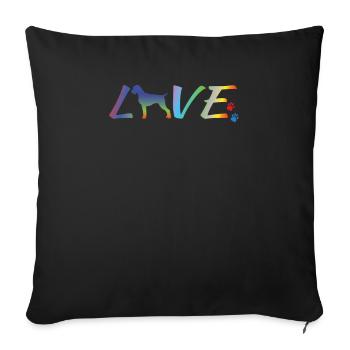 Dogs German Wirehaired Dog Owners - Sofa pillowcase 17,3'' x 17,3'' (45 x 45 cm) - black - Front