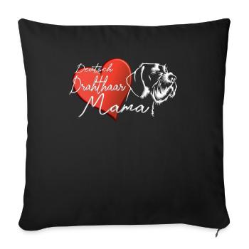 Dogs German Wirehaired Dog Owners - Sofa pillowcase 17,3'' x 17,3'' (45 x 45 cm) - black - Front